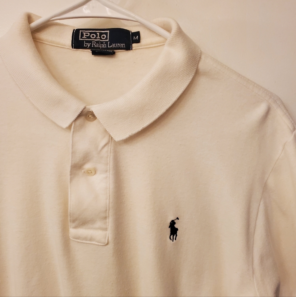 Polo by Ralph Lauren Men's Cream Polo Shirt